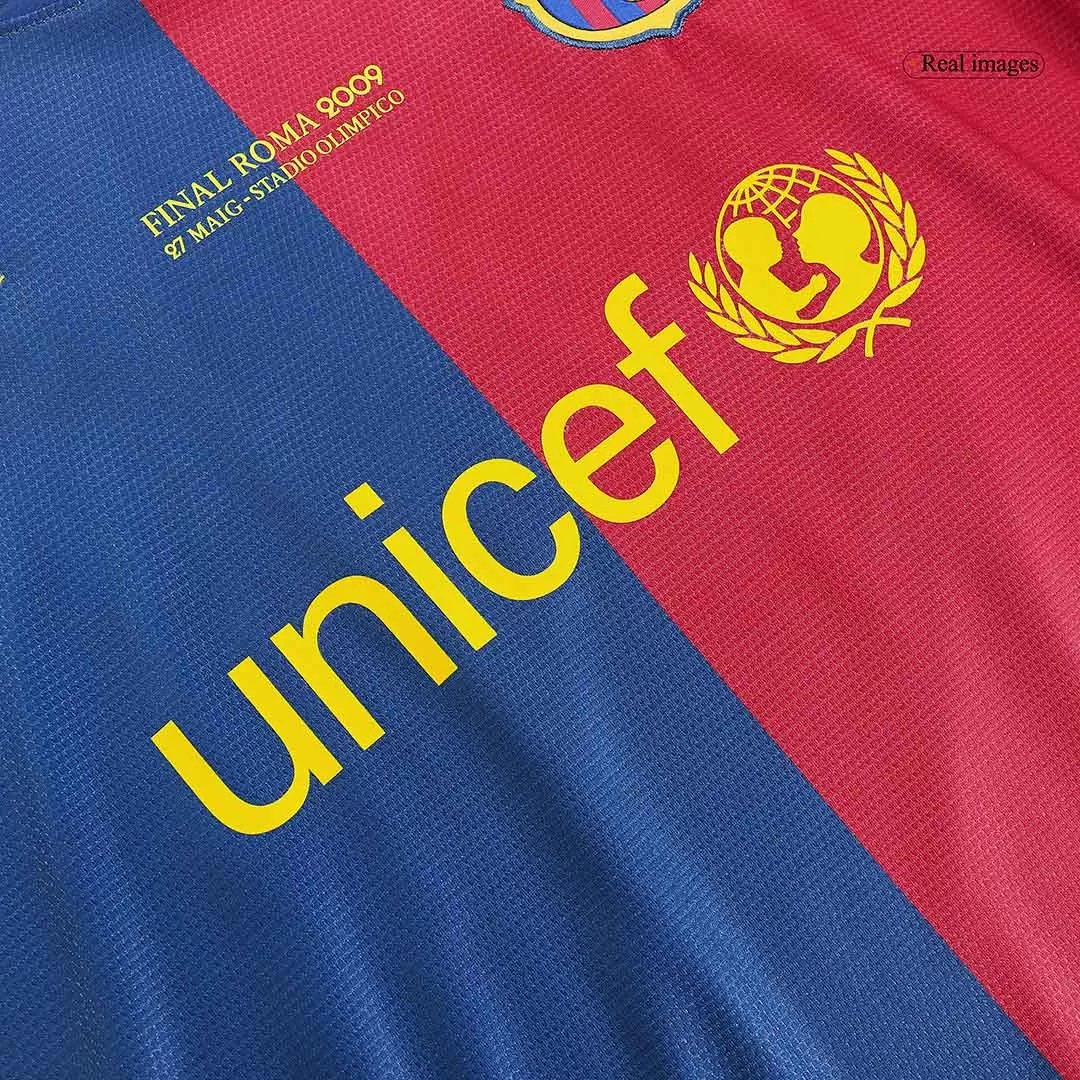 Barcelona Retro Jersey Home Soccer Shirt 2008/09 - UCL