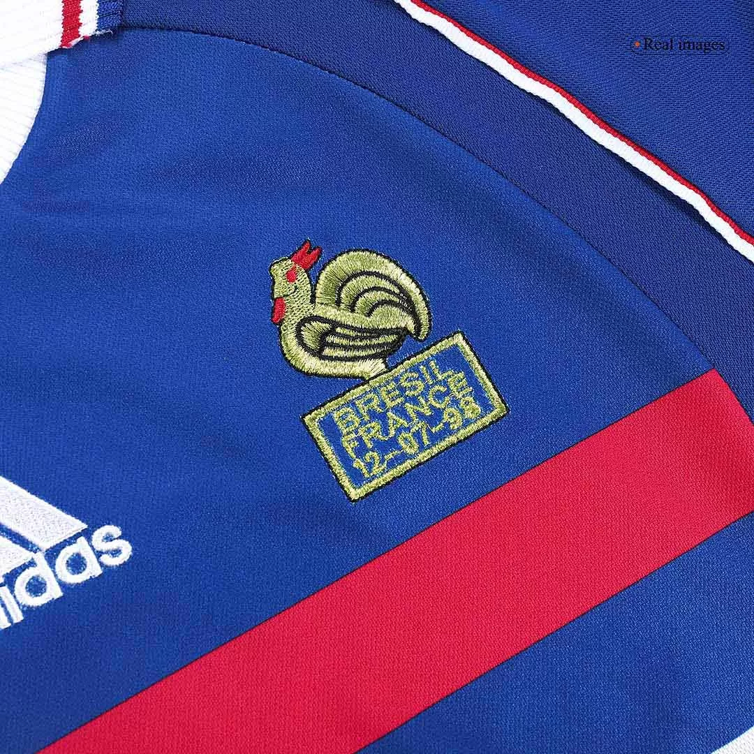 France Retro Soccer Jersey Home Custom Shirt 1998