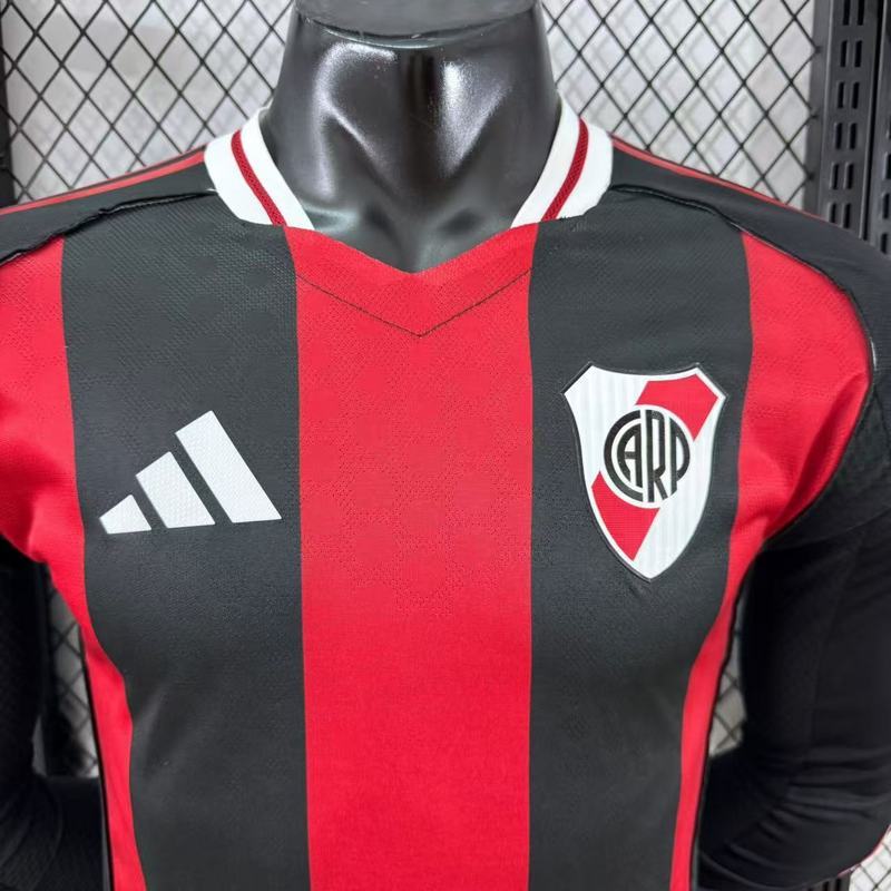 River Plate Authentic Soccer Jersey Away Long Sleeve Shirt 2025/26