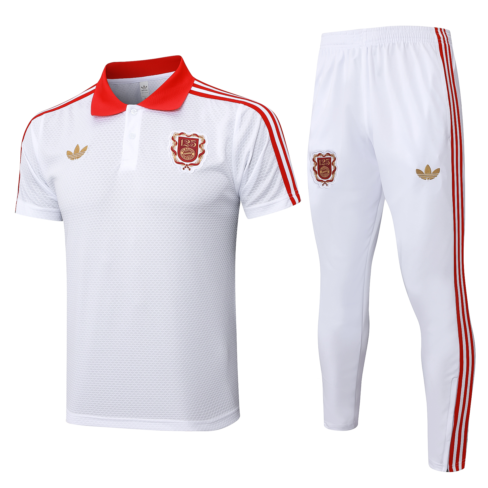 Bayern Munich Training Kit (Polo+Pants) White 2025/26 - 125th Anniversary