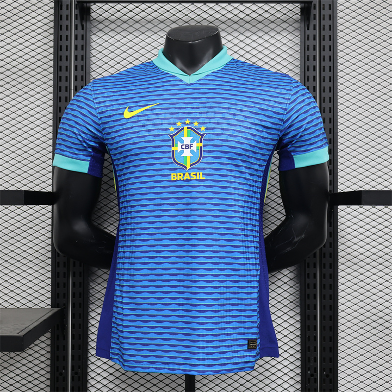 Brazil Authentic Soccer Jersey Away Shirt Copa America 2024