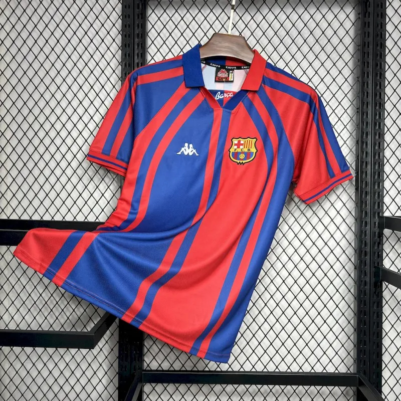 Barcelona Retro Jersey Home Soccer Shirt 1997-98