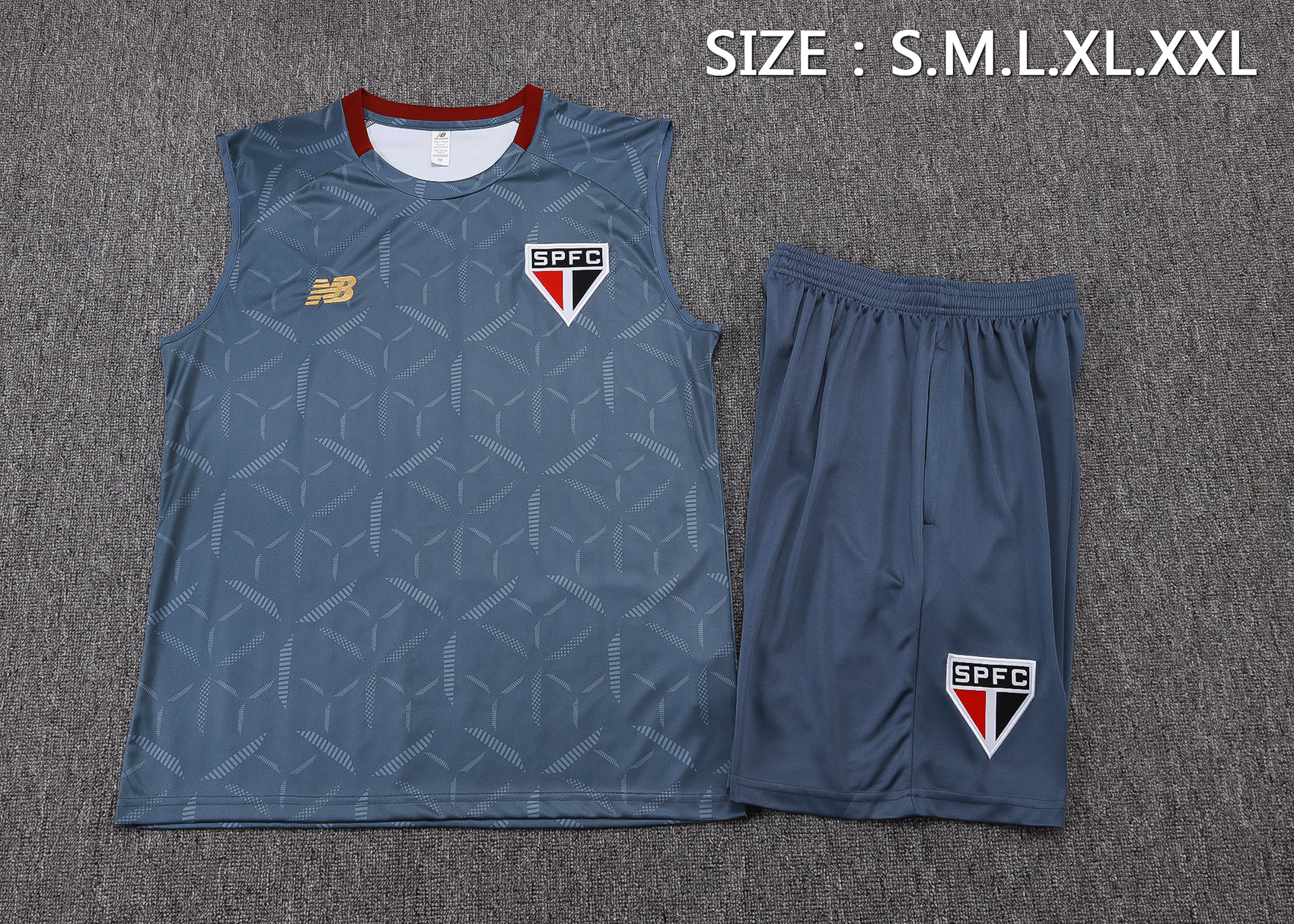 Sao Paulo FC Sleeveless Training Kit Gray 2025