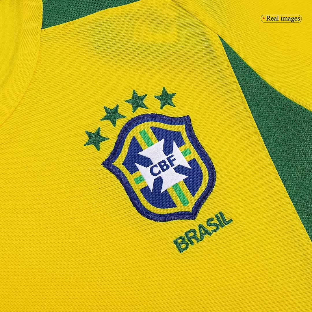 Brazil Retro Jersey Custom Home Soccer Jersey World Cup 2002
