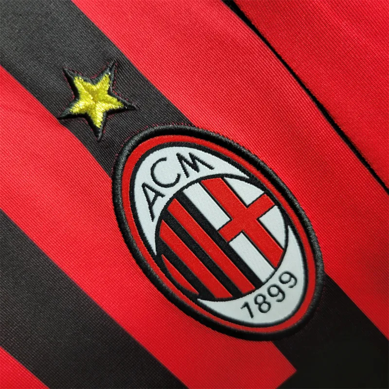 AC Milan Retro Soccer Jersey Home Long Sleeve Custom Shirt 2007/08