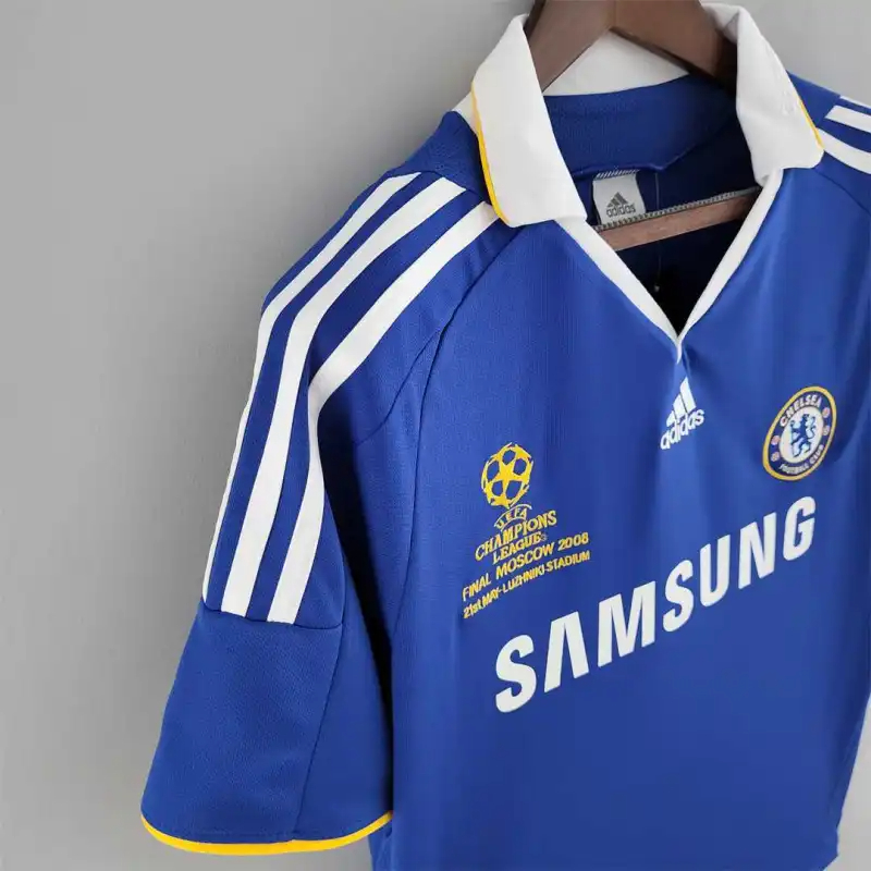 Chelsea Retro Football Jersey Home Shirt UCL Final 2007-08