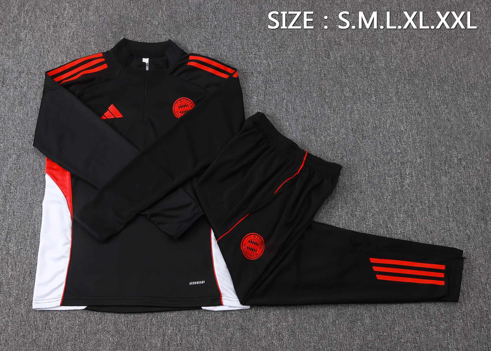 Bayern Munich Training Kit (Sweatshirt+Pants) Black 2025/26