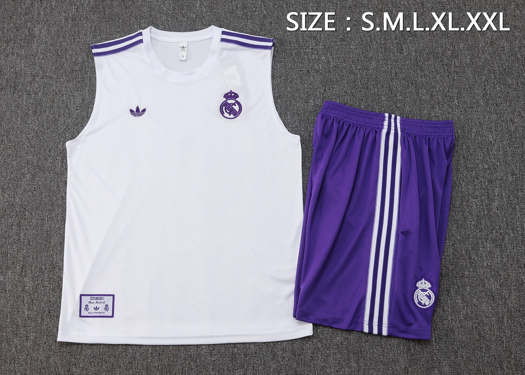 Real Madrid Sleeveless Training Kit White&Purple 2025/26
