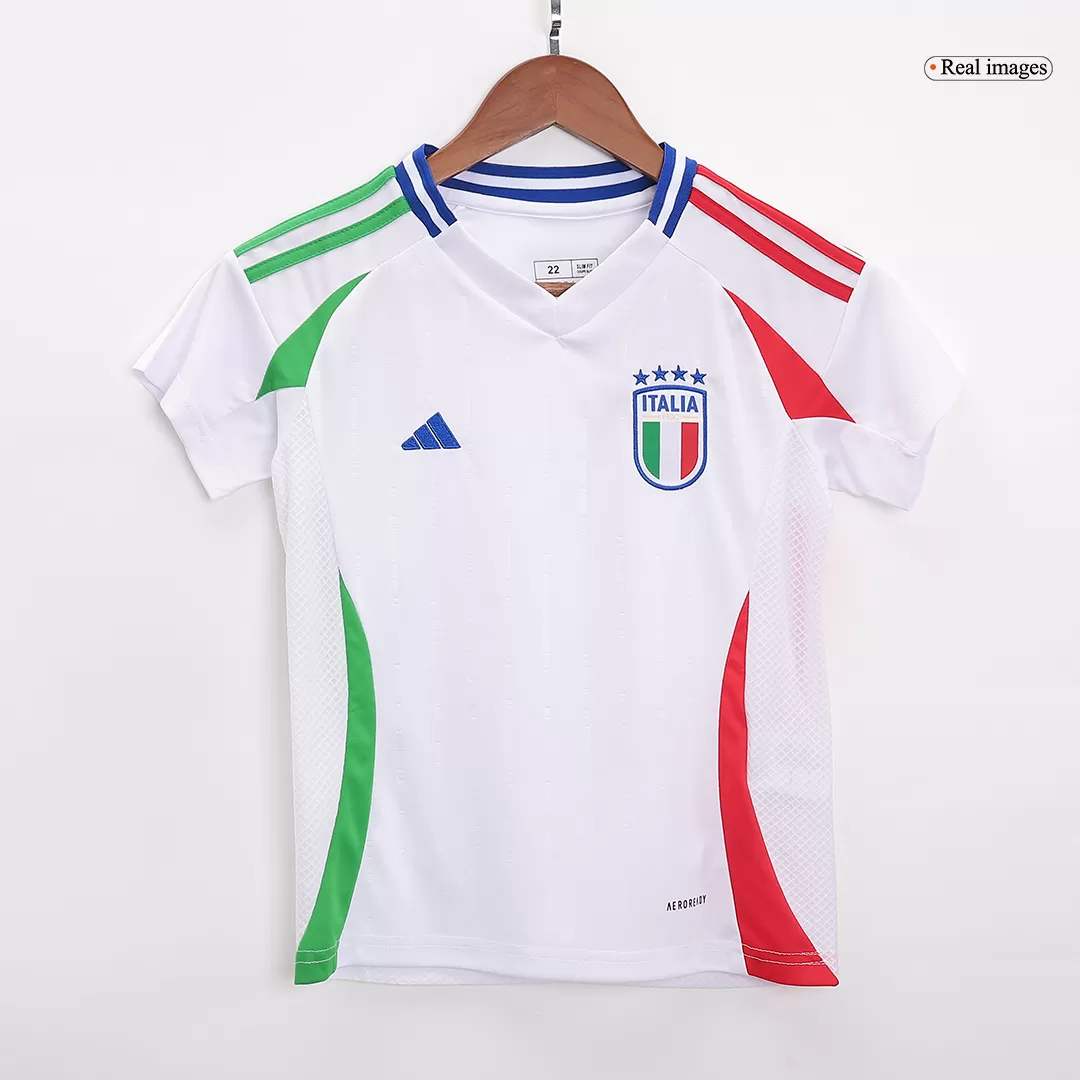 Italy Away Football Uniform Kids Kit Jersey+Shorts EURO 2024