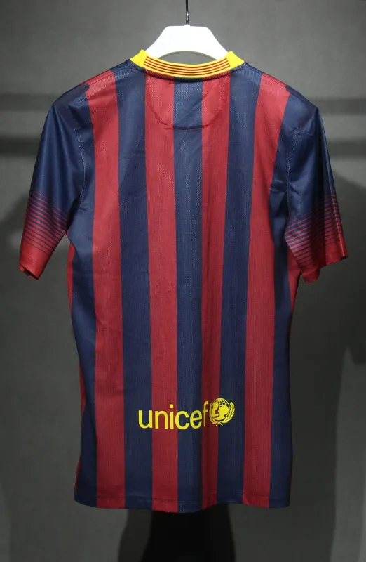 Authentic Barcelona Retro Jersey Home Soccer Shirt 2013-14