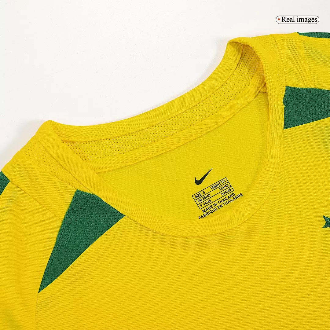 Brazil Retro Jersey Custom Home Soccer Jersey World Cup 2002