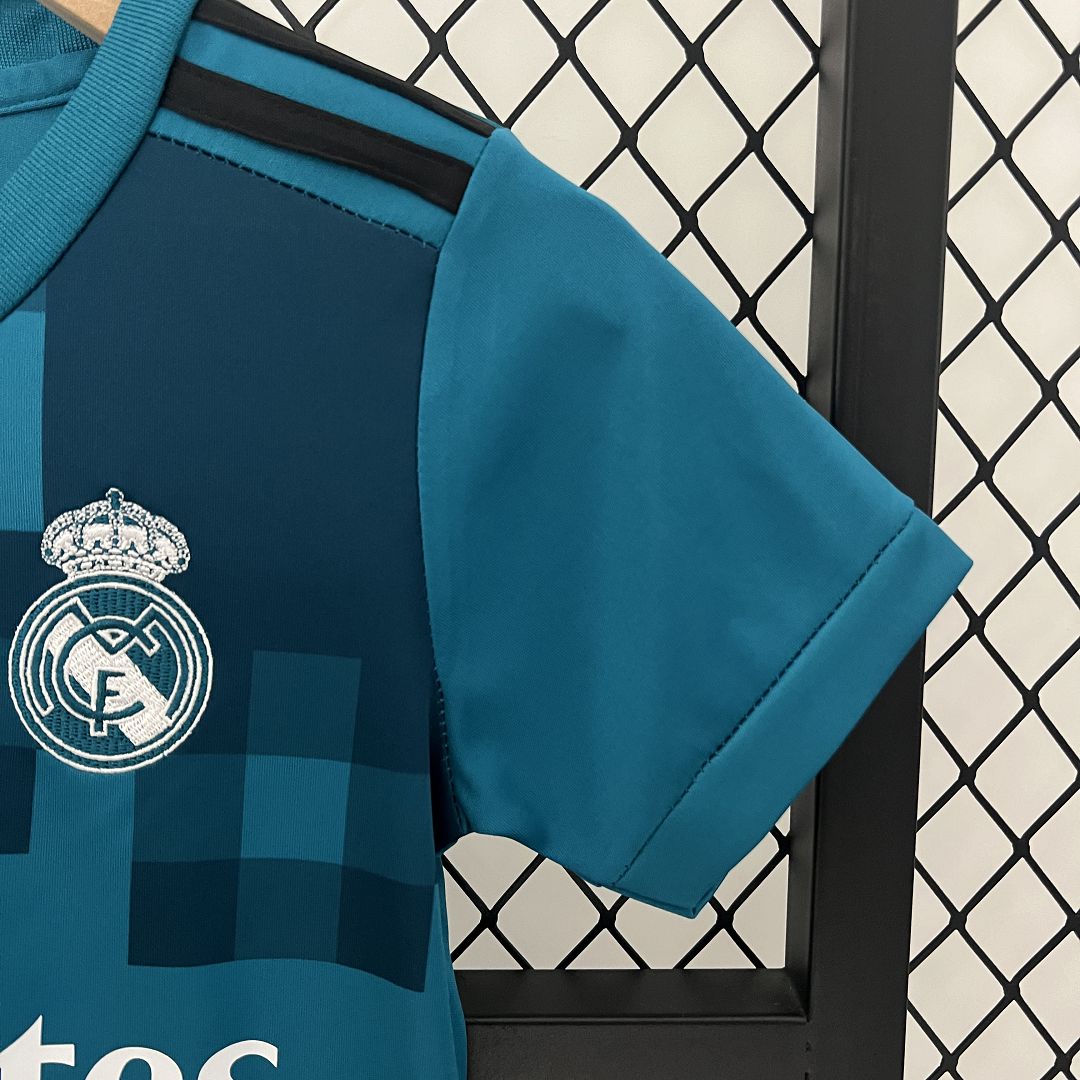 Real Madrid Retro Jersey Third Away Kids Kit Jersey+Shorts 2017/18