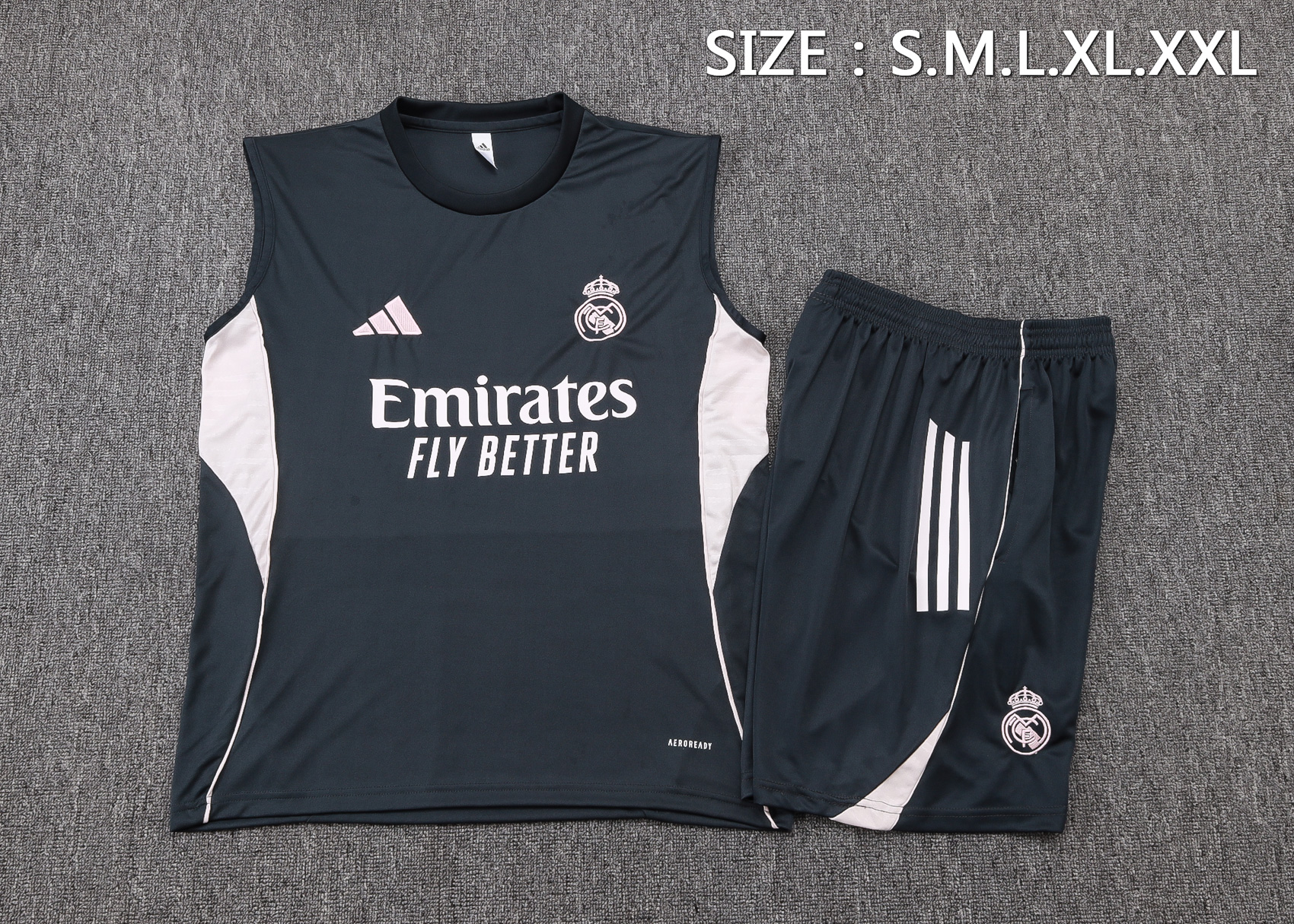 Real Madrid Sleeveless Training Kit Gray 2025/26