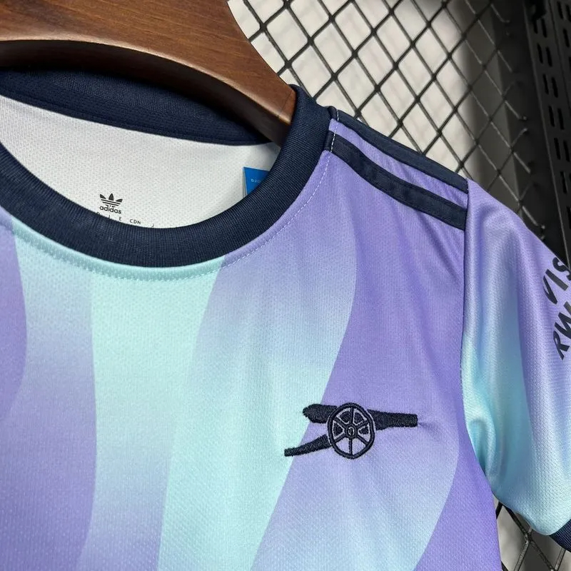 Arsenal Soccer Jersey Third Away Kids Kit Jersey+Shorts 2024/25