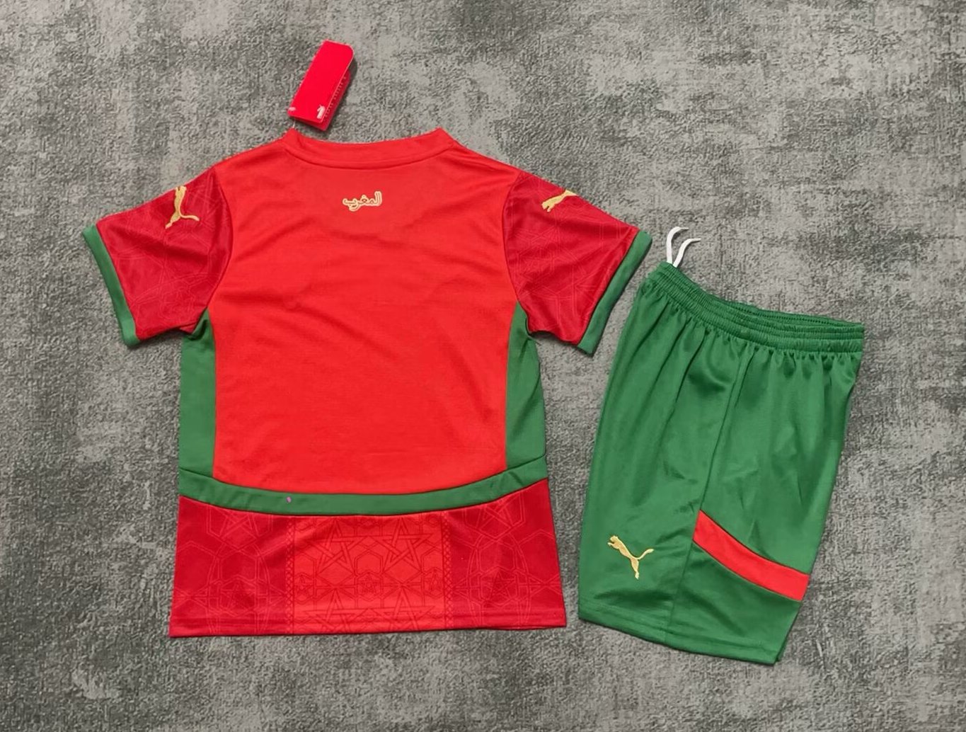 Morocco Soccer Jersey Home Kids Kit Jersey+Shorts 2024-25