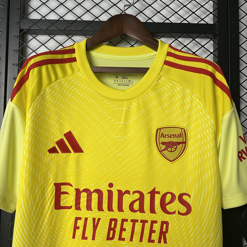 Arsenal Soccer Jersey Goalkeeper Yellow Custom Shirt 2025/26