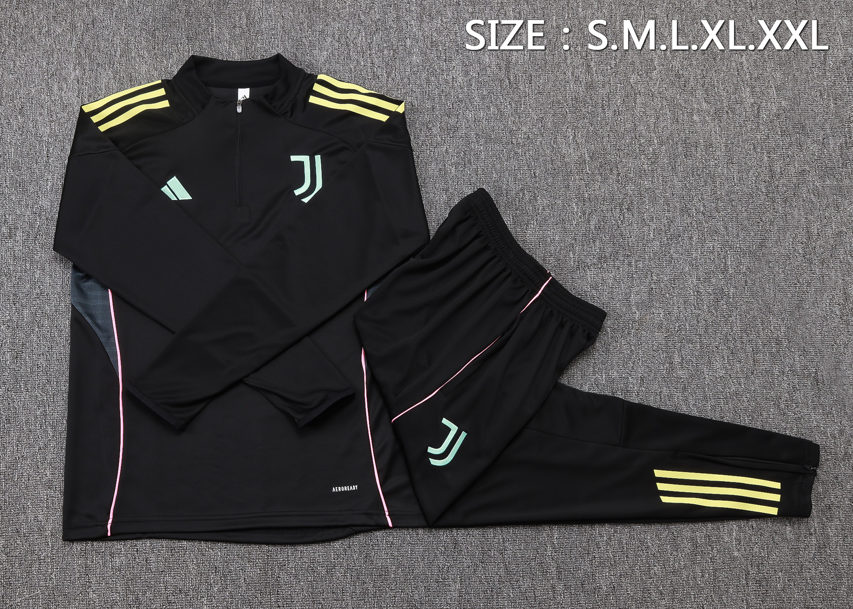 Juventus Training Kit (Sweatshirt+Pants) Black 2025/26