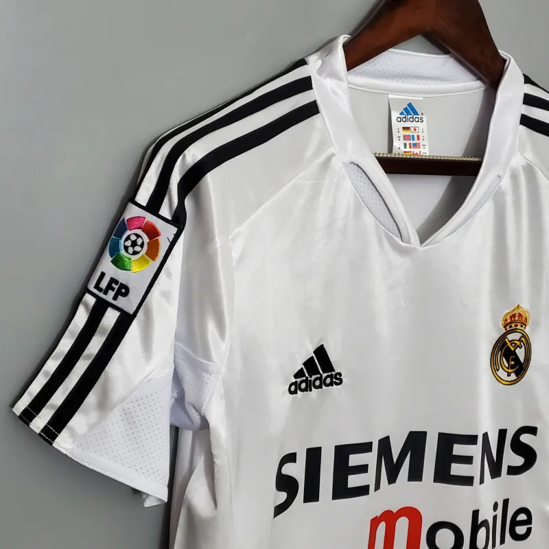 Real Madrid Retro Jersey Home Custom Soccer Shirt 2004-05