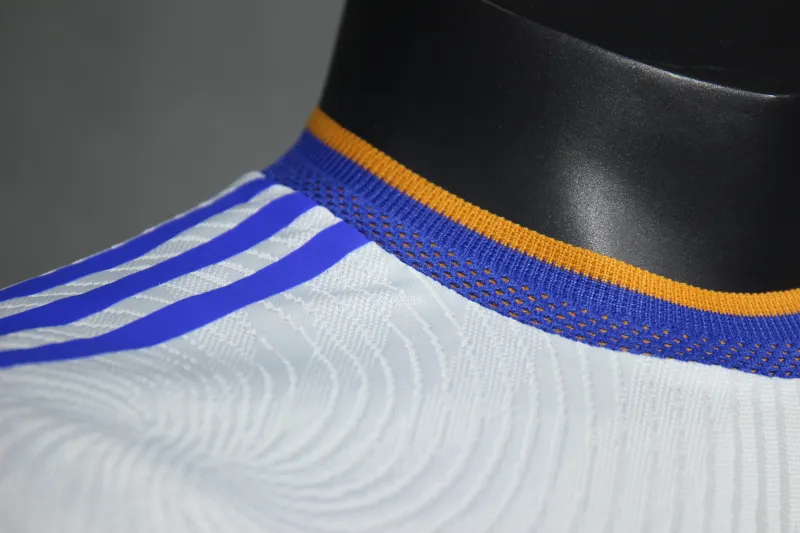 Real Madrid Authentic Retro Jersey Home Long Sleeve Soccer Shirt 2021/22