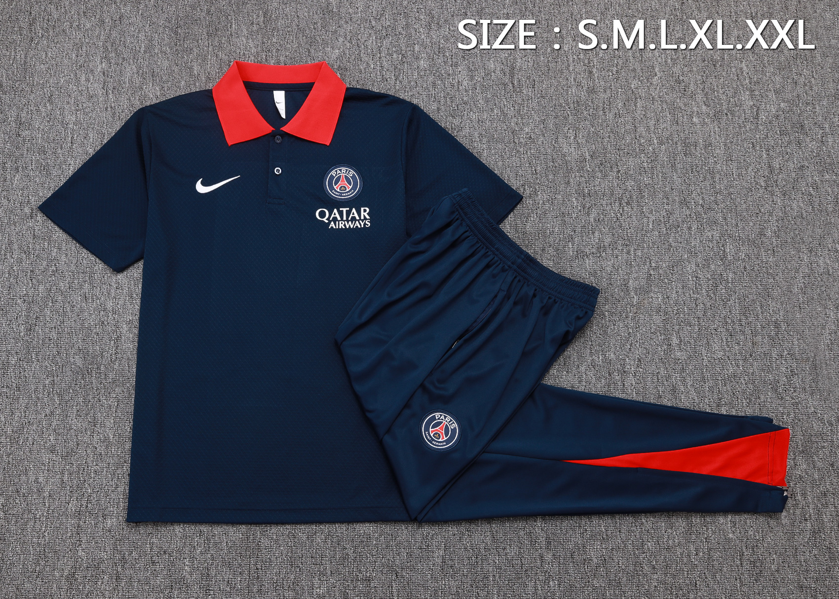 PSG Training Kit (Polo+Pants) Cyan 2025/26