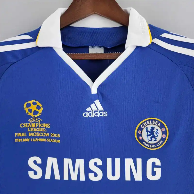 Chelsea Retro Football Jersey Home Shirt UCL Final 2007-08