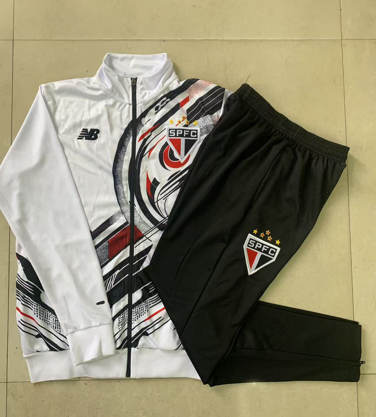 Sao Paulo FC Training Kit (Jacket+Pants) White 2025
