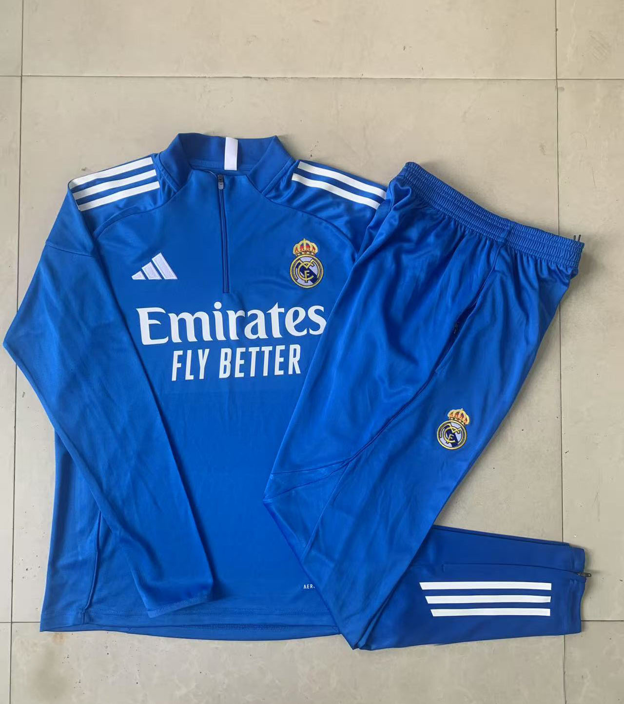 Real Madrid Training Kit (Sweatshirt+Pants) Blue 2025/26