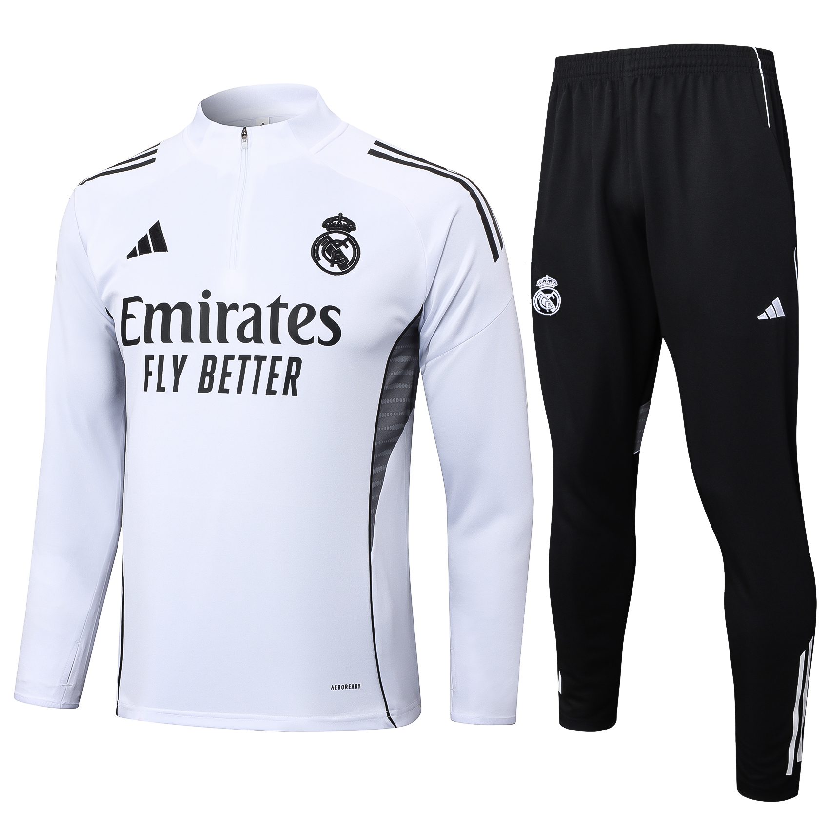 Real Madrid Training Kit (Sweatshirt+Pants) White 2025/26