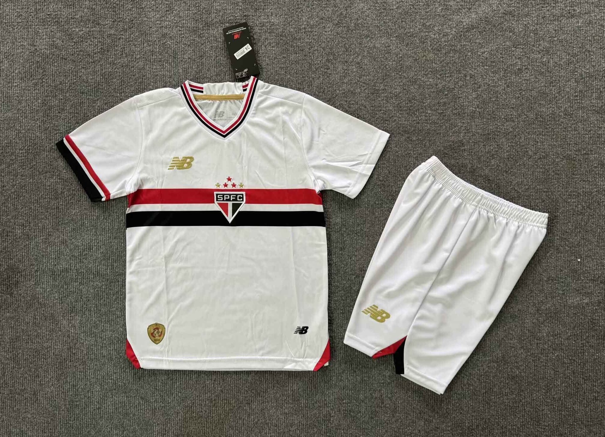 Sao Paulo FC Soccer Jersey Home Kids Kit Jersey+Shorts 2025 - Without Sponsor