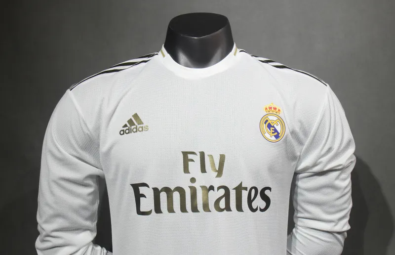 Real Madrid Authentic Retro Jersey Home Long Sleeve Soccer Shirt 2019/20