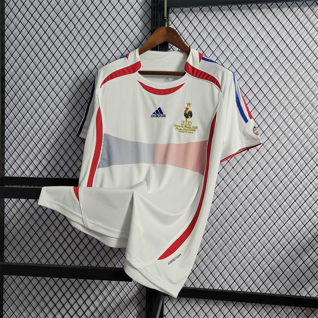 France Retro Soccer Jersey Away Custom Shirt World Cup 2006
