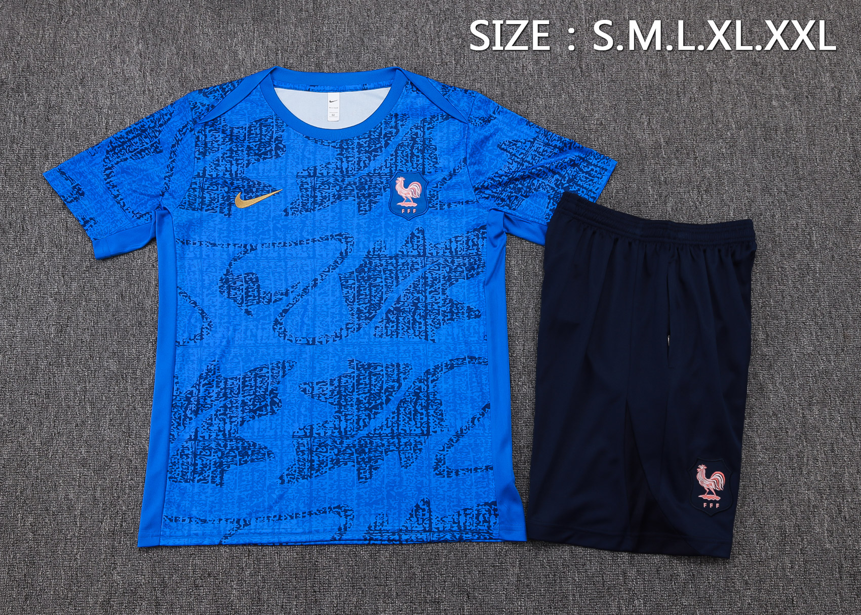 France Training Jersey Kit Blue 2025