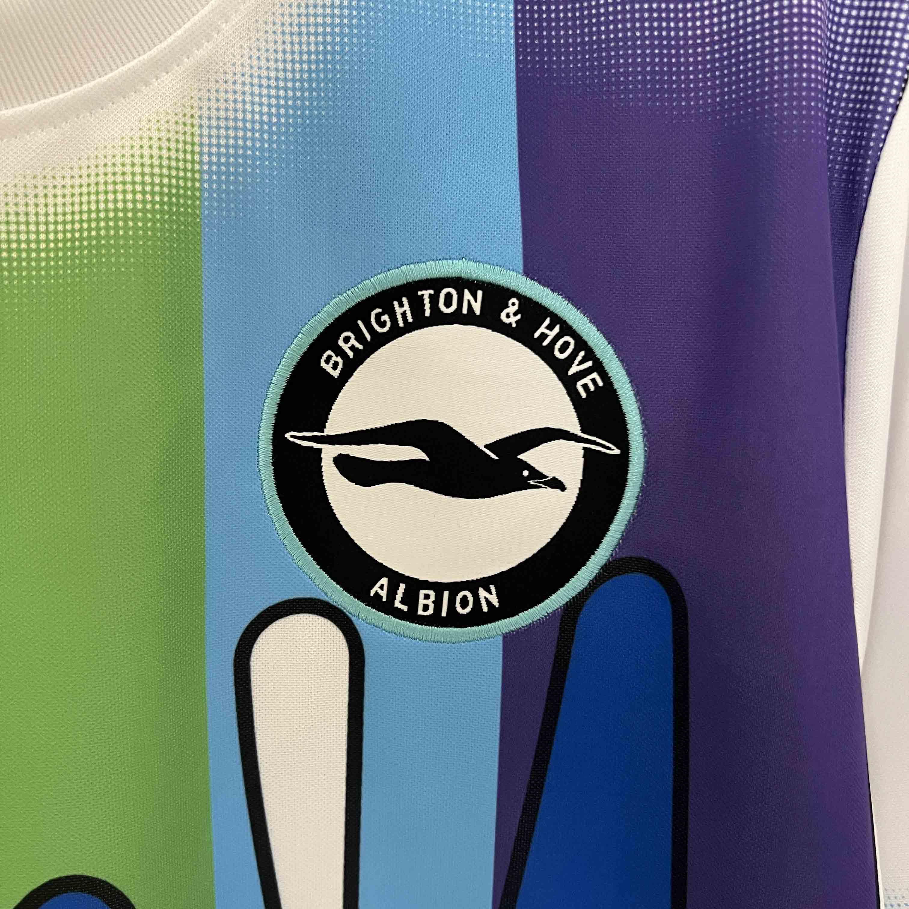 Brighton & Hove Albion Football Jersey Rainbow Laces Pre-Match Custom Shirt 2024/25