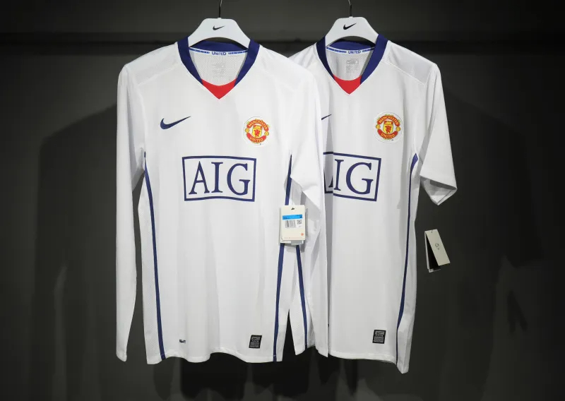 Manchester United Retro Authentic Away Long Sleeve Football Jersey Shirt 2008/09