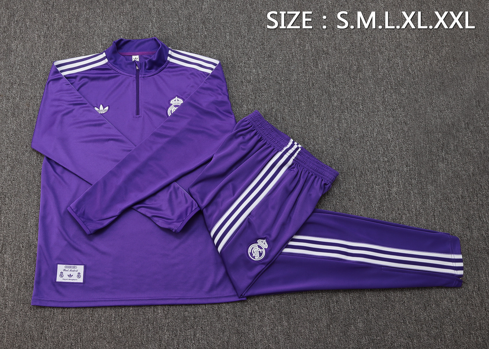 Real Madrid Training Kit (Sweatshirt+Pants) Purple 2025/26