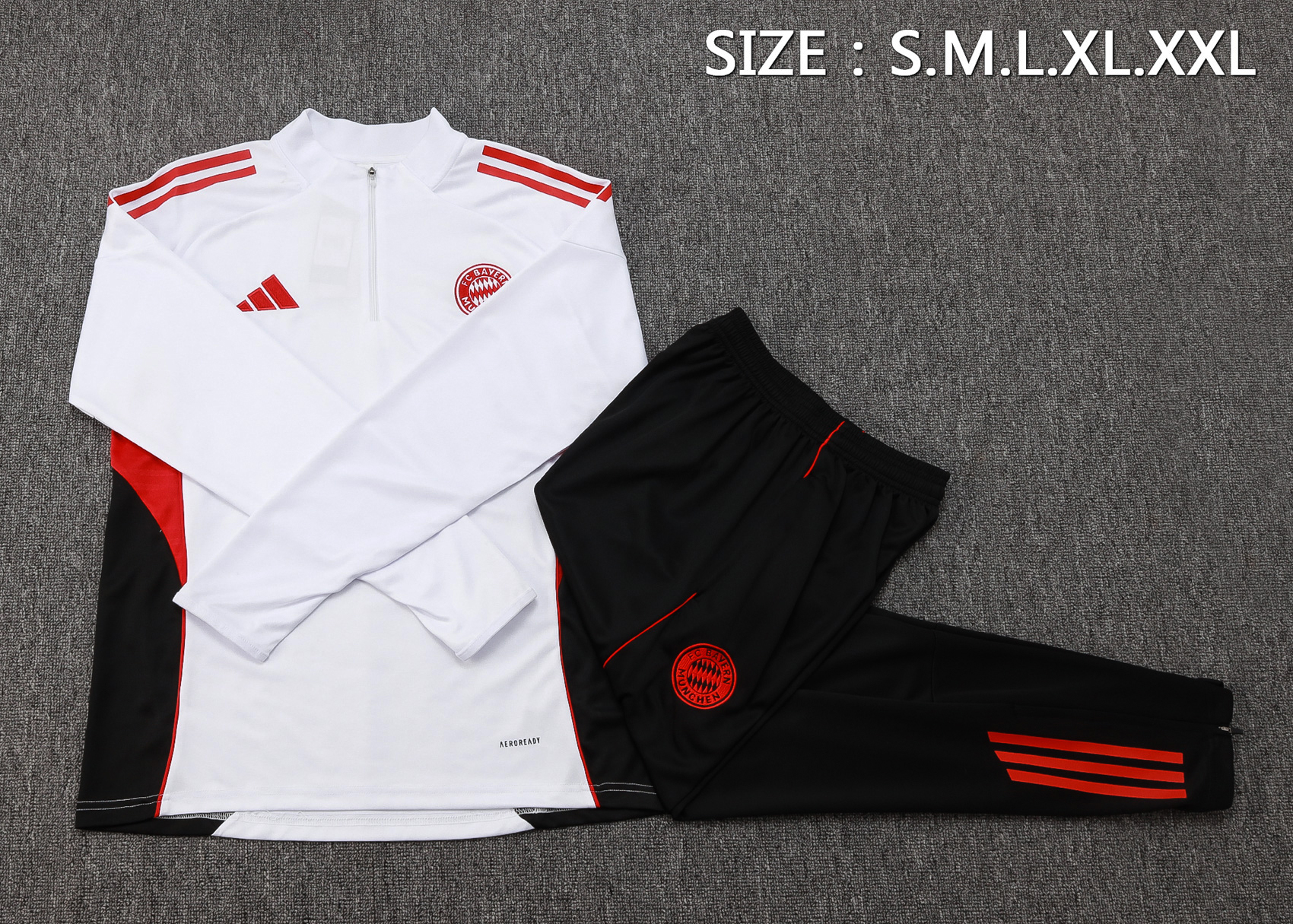 Bayern Munich Training Kit (Sweatshirt+Pants) White 2025/26