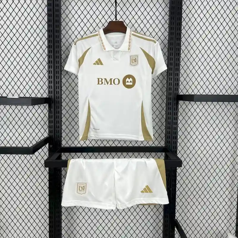 Los Angeles FC Soccer Jersey Away Kids Kit Jersey+Shorts 2025