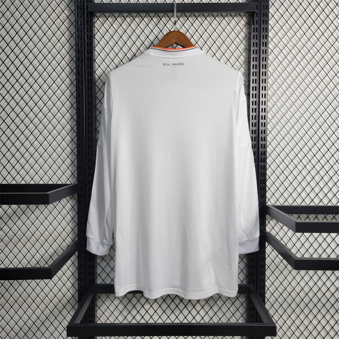 Real Madrid Retro Jersey Home Custom Long Sleeve Soccer Shirt 2013/14