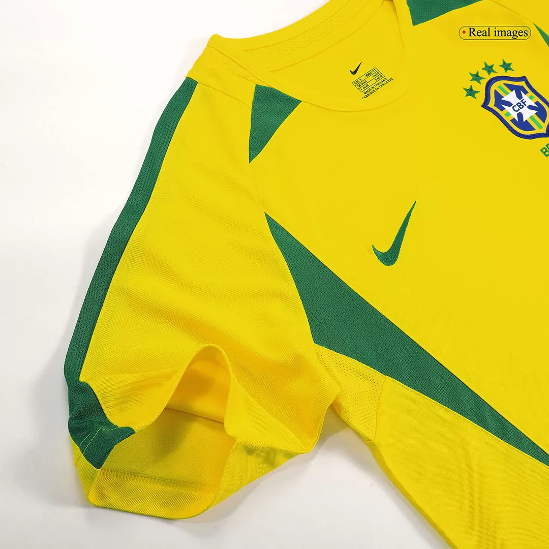 Brazil Retro Jersey Custom Home Soccer Jersey World Cup 2002