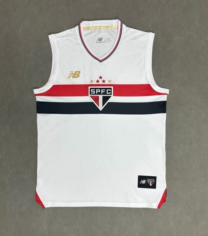 Sao Paulo FC Soccer Jersey Home Sleeveless Custom Shirt 2025