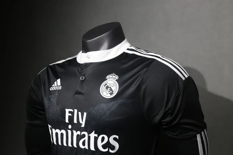 Real Madrid Authentic Retro Jersey Third Away Long Sleeve Soccer Shirt 2014/15