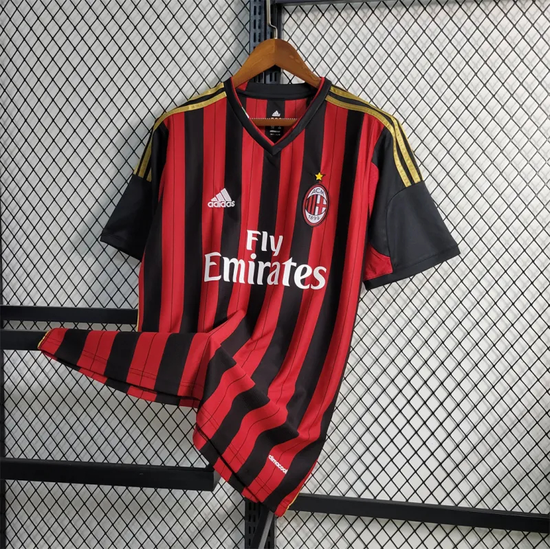 Kak�� #22 AC Milan Retro Soccer Jersey Home Shirt 2013/14