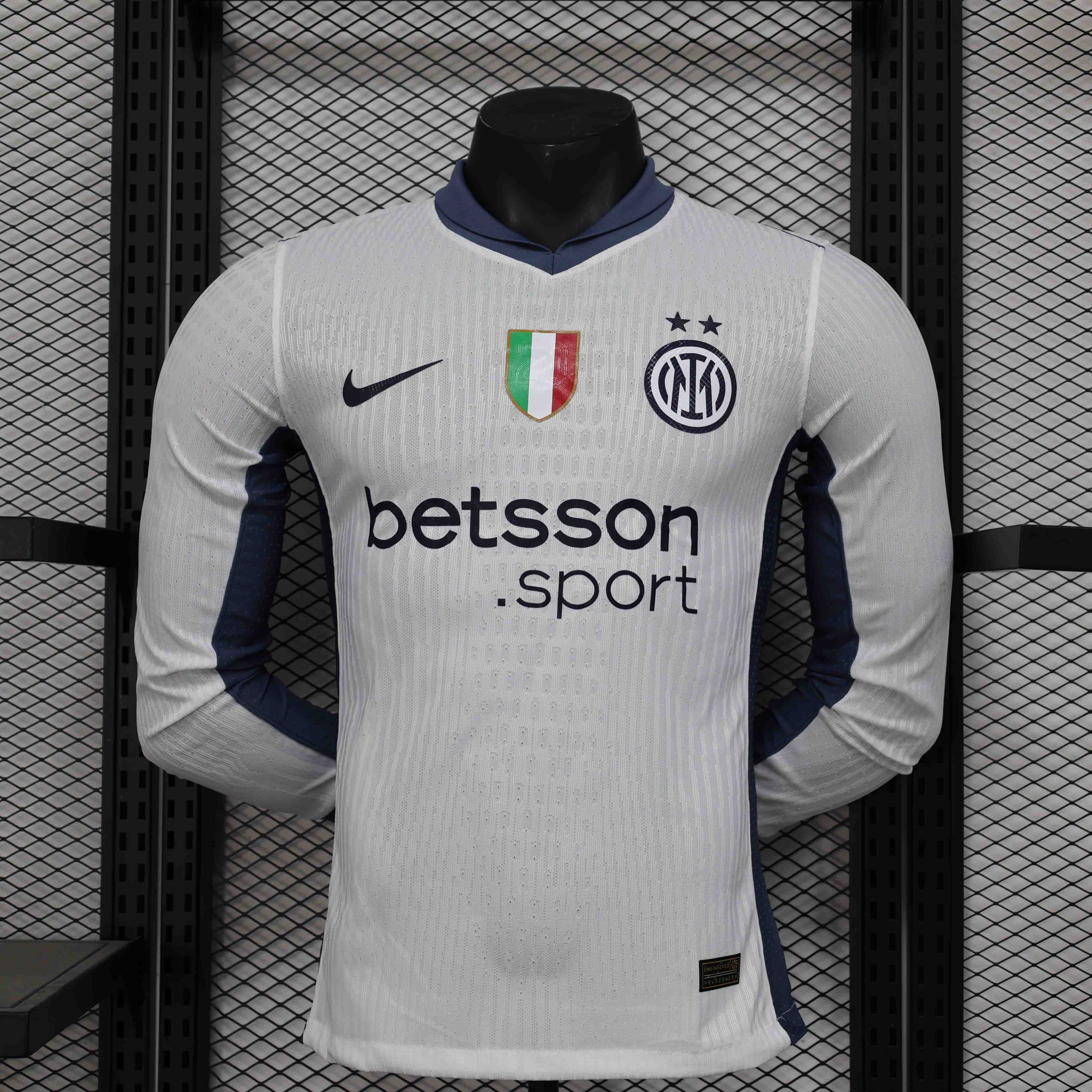 Authentic Soccer Jersey Inter Milan Away Shirt Long Sleeve 2024/25