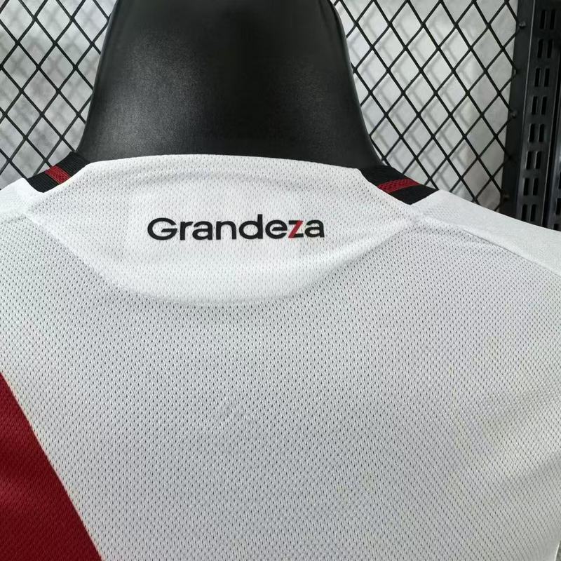 River Plate Authentic Soccer Jersey Home Long Sleeve Shirt 2025/26