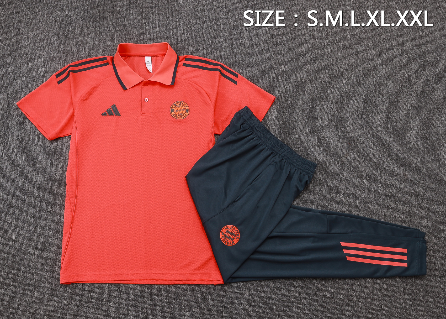 Bayern Munich Training Kit (Polo+Pants) Orange 2025/26