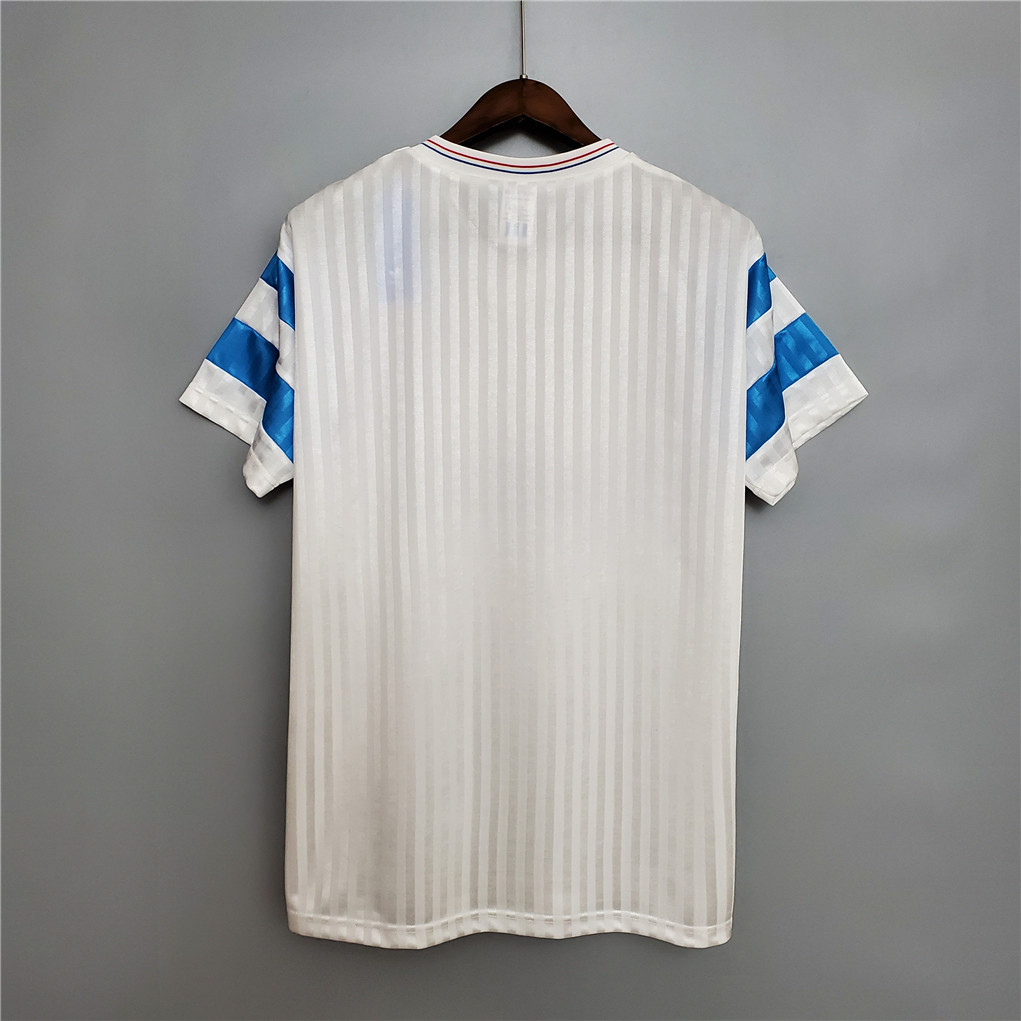 Marseille Retro Soccer Jersey Home Custom Shirt 1989-91