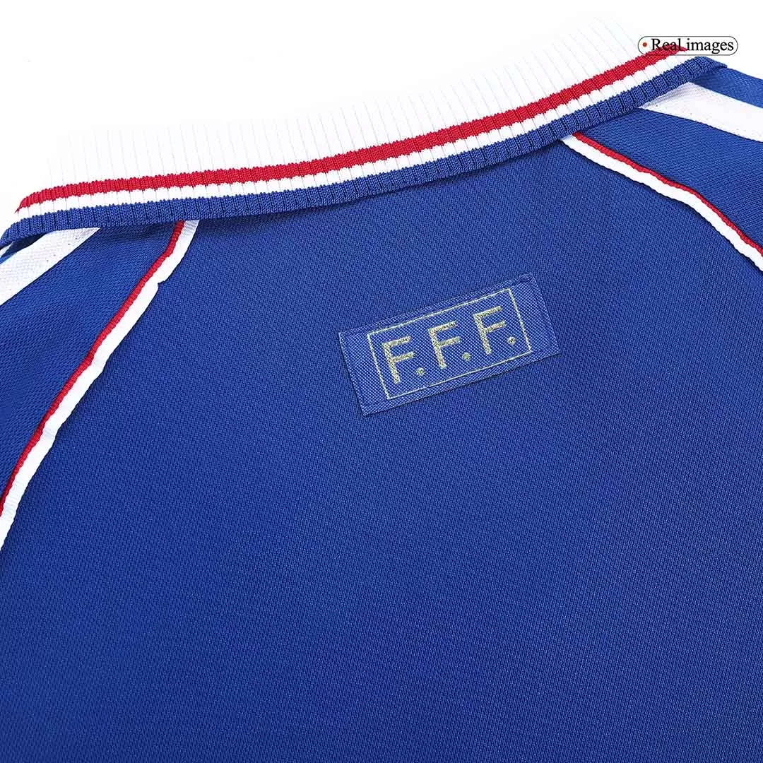 France Retro Soccer Jersey Home Custom Shirt 1998