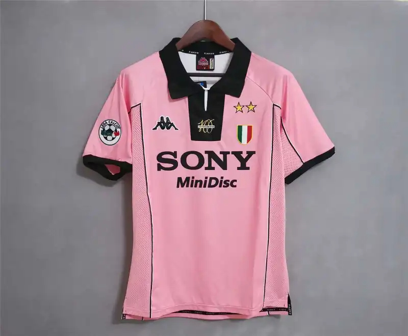 Juventus Retro Soccer Jersey Centenary Custom Shirt 1997-98