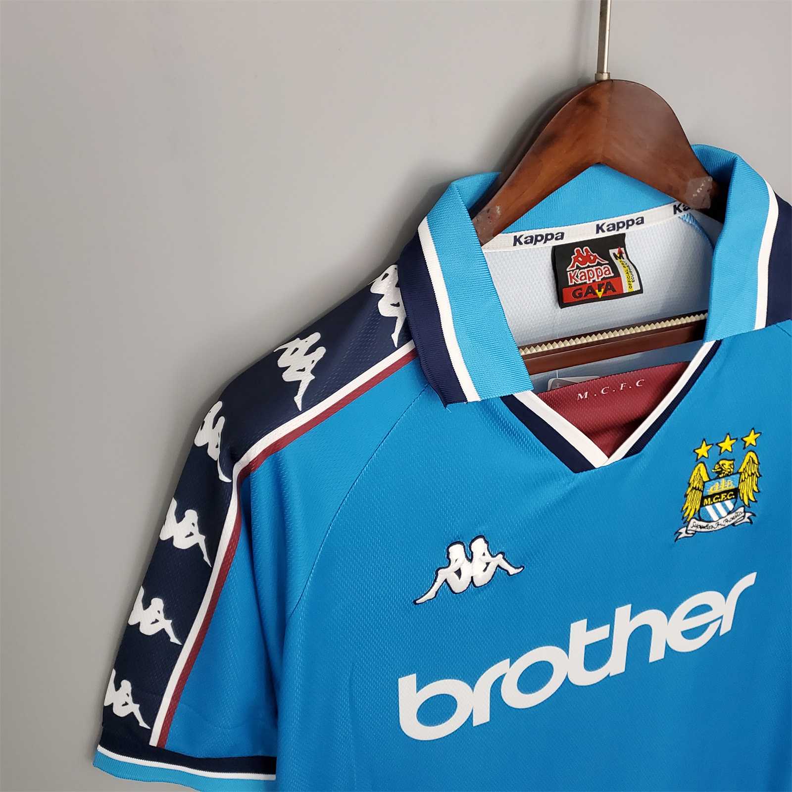 Manchester City Retro Home Football Jersey Shirt 1997/99