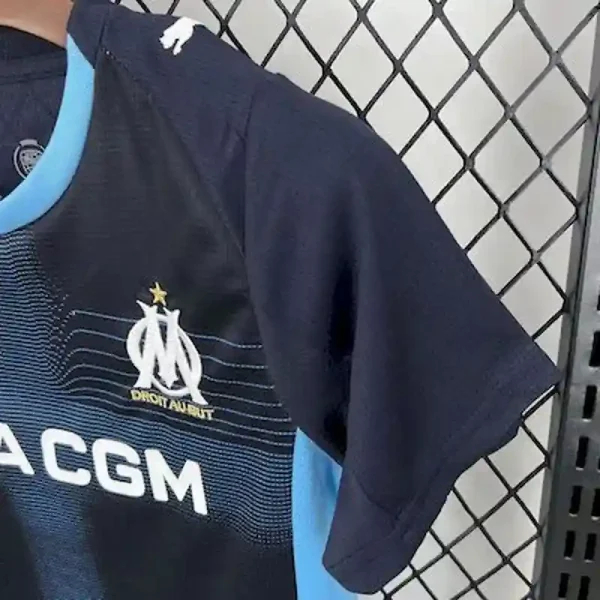Marseille Soccer Jersey Away Kids Kit Jerseys+Shorts 2025/26